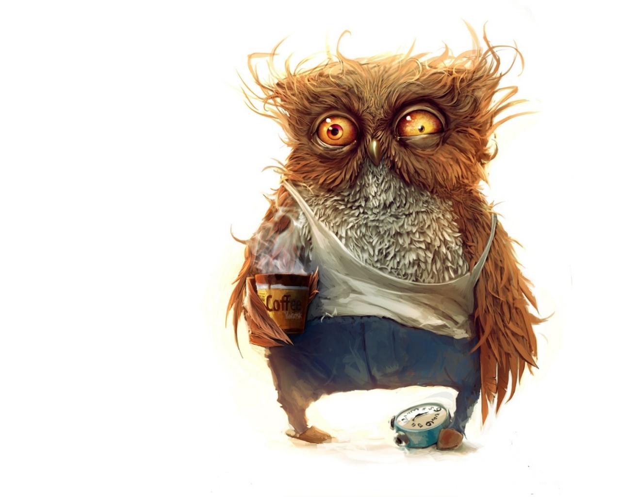 Owl Coffee Alarm Clock