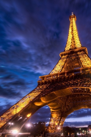 Paris Eiffel Tower Night Lights