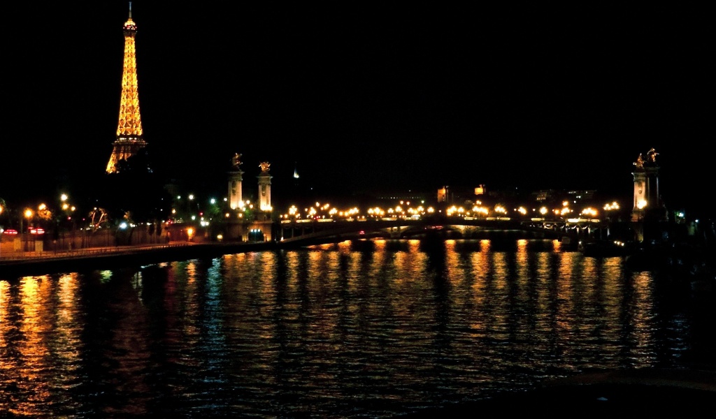 Paris France River Bridge Pont Alexandre Iii Eiffel Tower