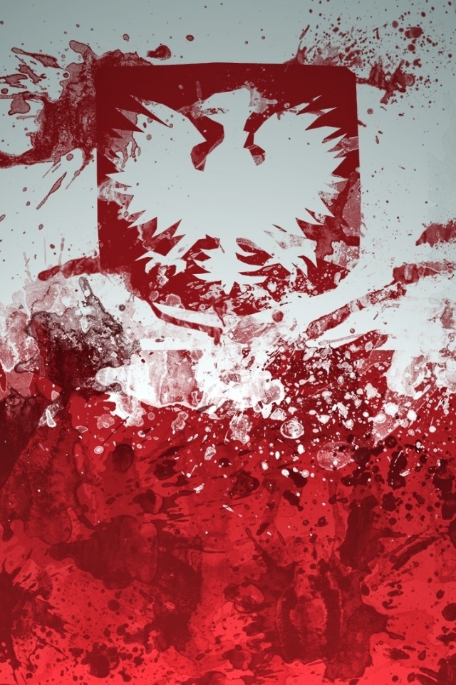 Poland Paint Stain Background