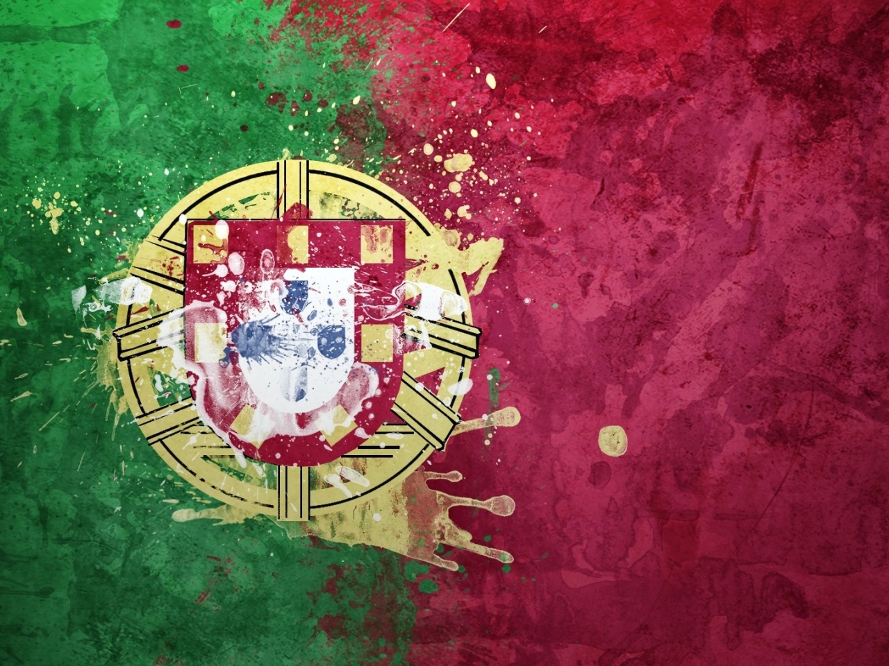 Portugal Flag Coat Of Arms Republic Background Texture Symbolism