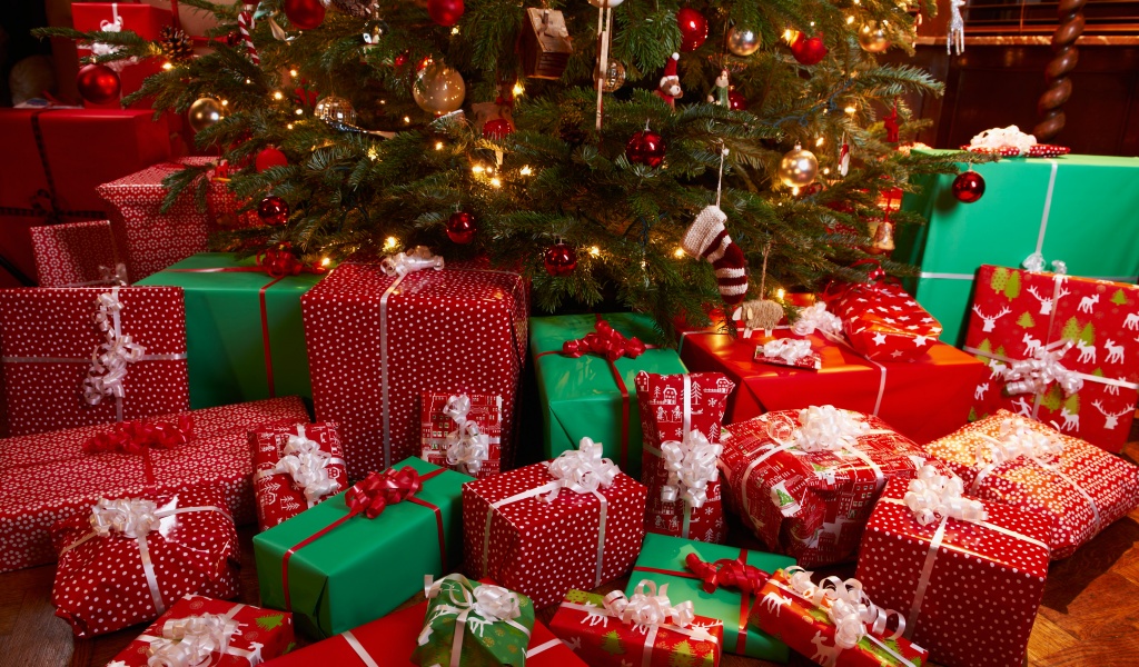 Presents Under Christmas Tree