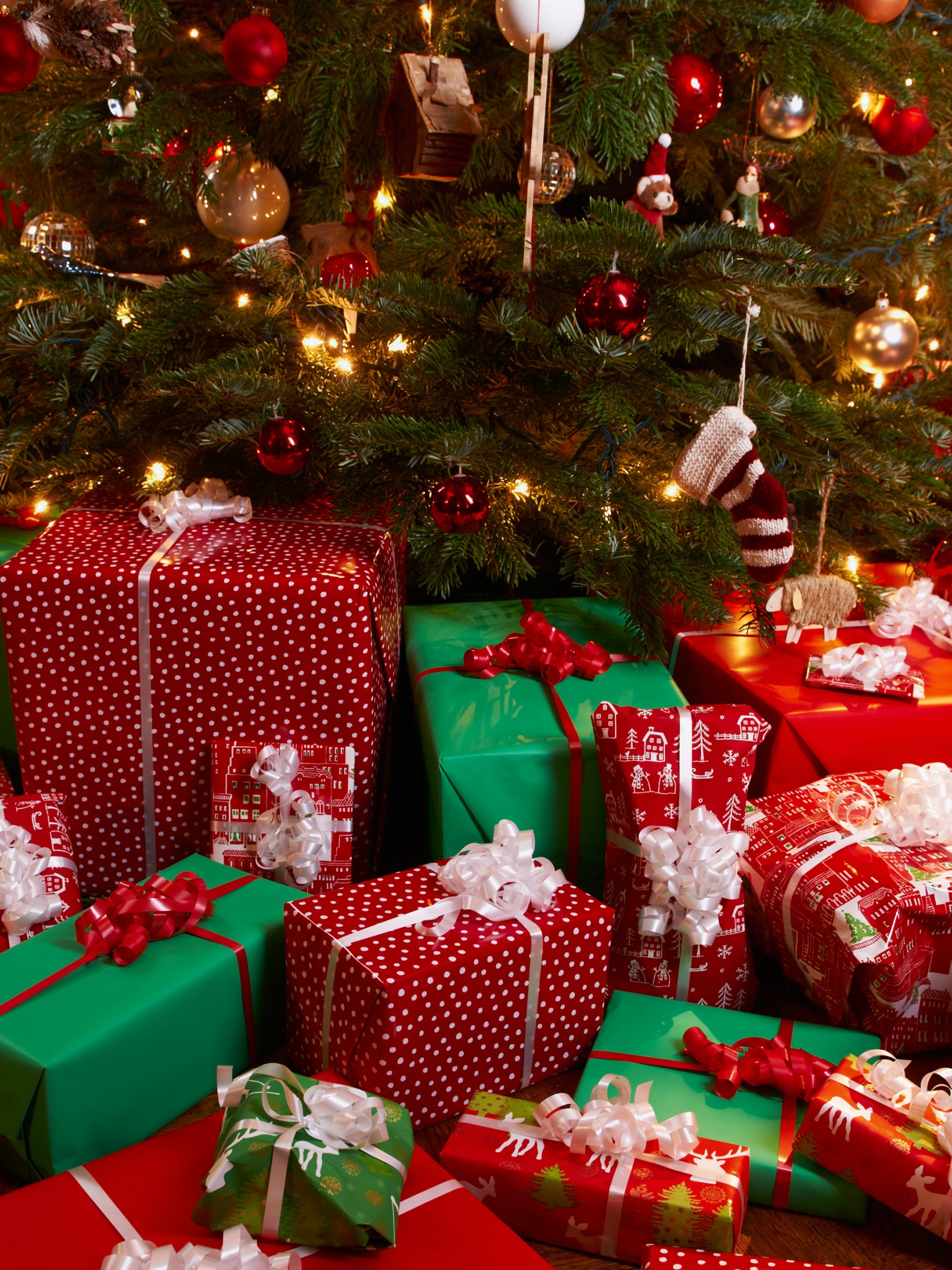 Presents Under Christmas Tree