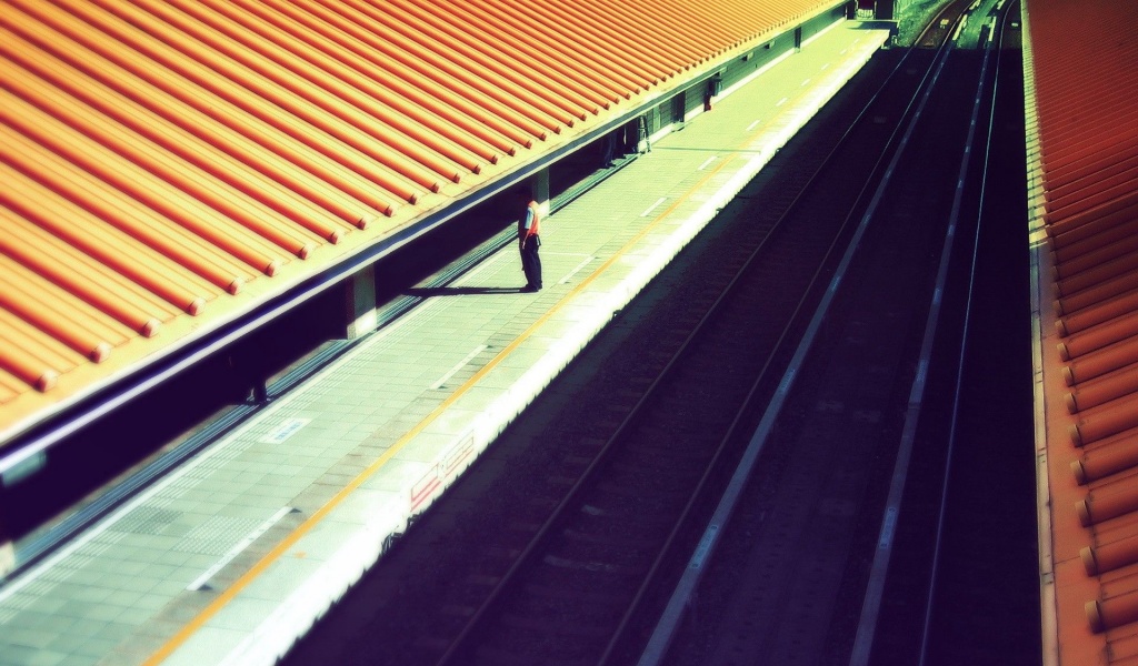 Railroad Platform Roof Man