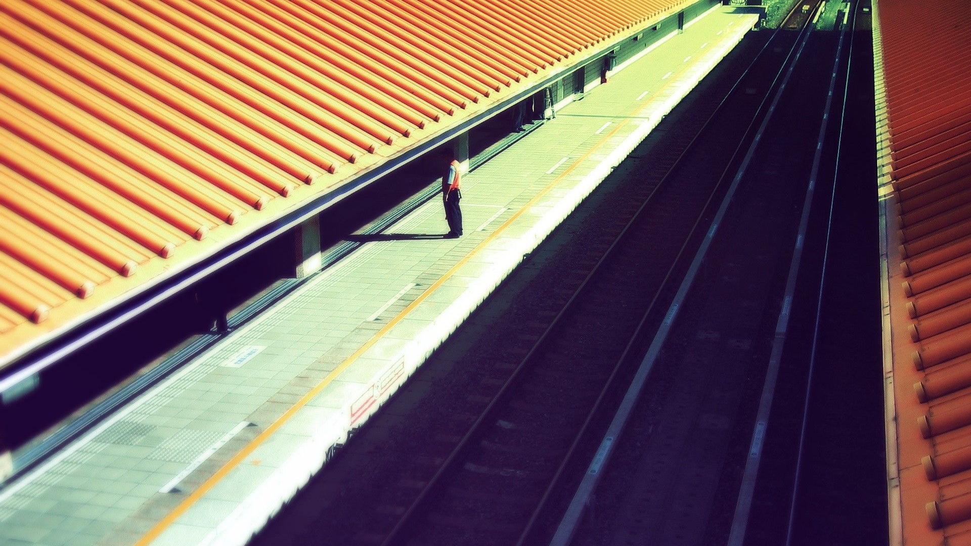 Railroad Platform Roof Man