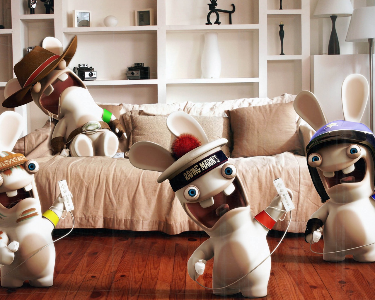 Rayman Raving Rabbids Playing Wii