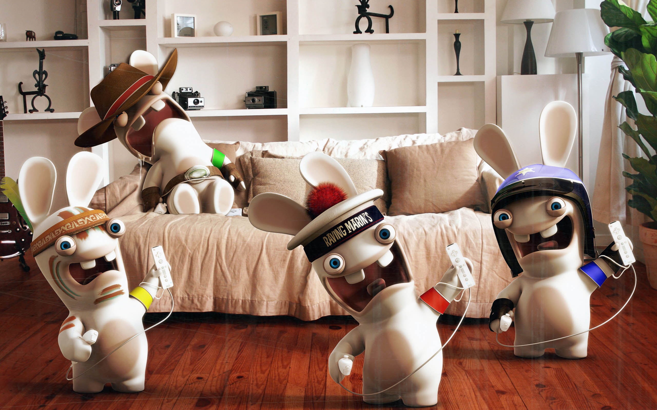 Rayman Raving Rabbids Playing Wii