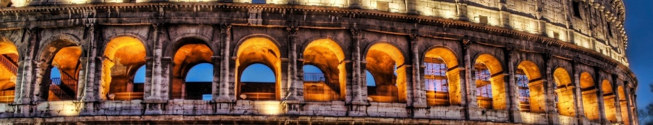 Rome Colosseum At Night