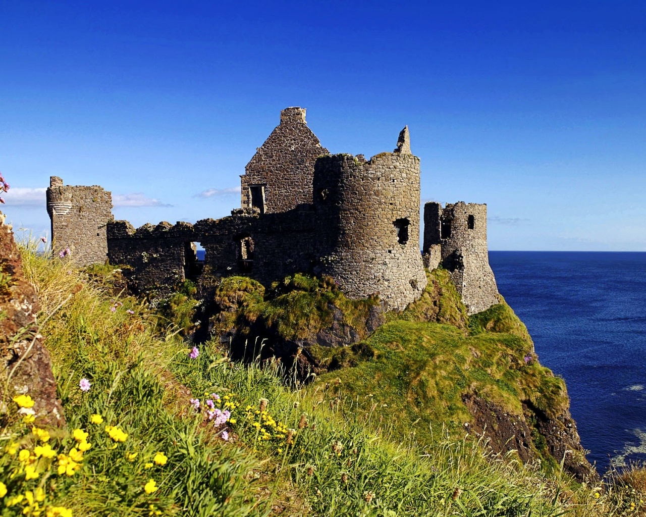 Ruins Of Dunluce Castle Antrim Northern Ireland United Kingdom