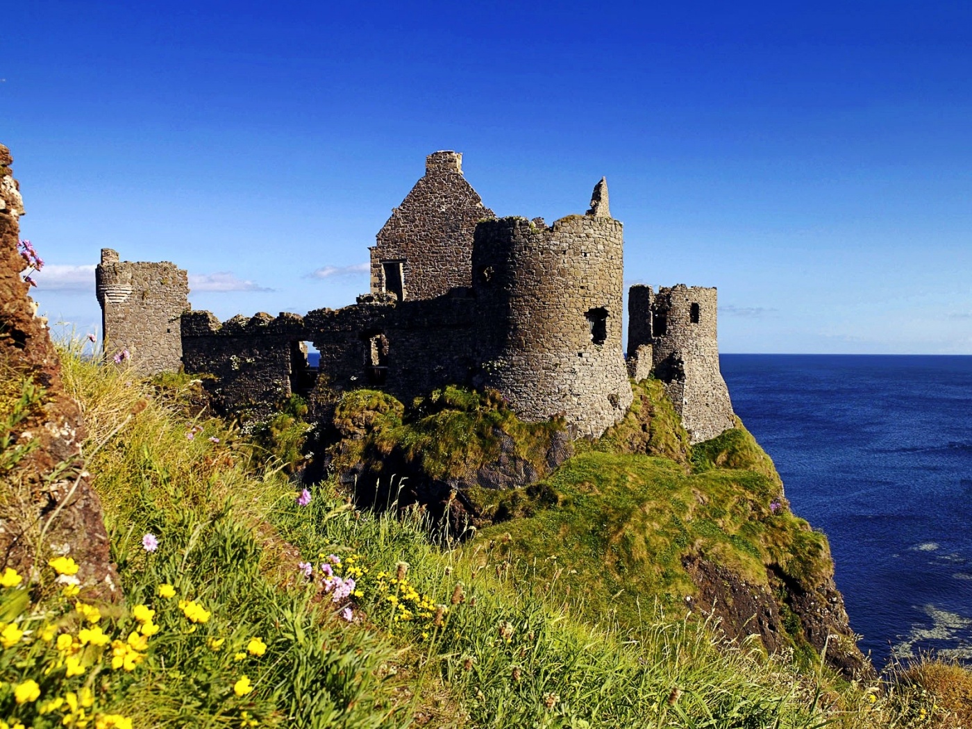 Ruins Of Dunluce Castle Antrim Northern Ireland United Kingdom