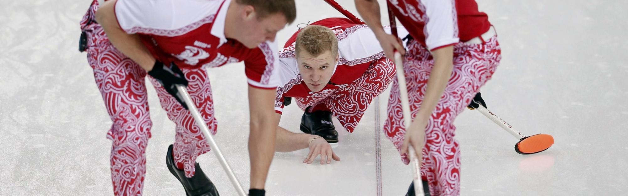 Russian Curling Team In Sochi 2014