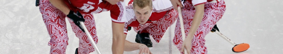 Russian Curling Team In Sochi 2014