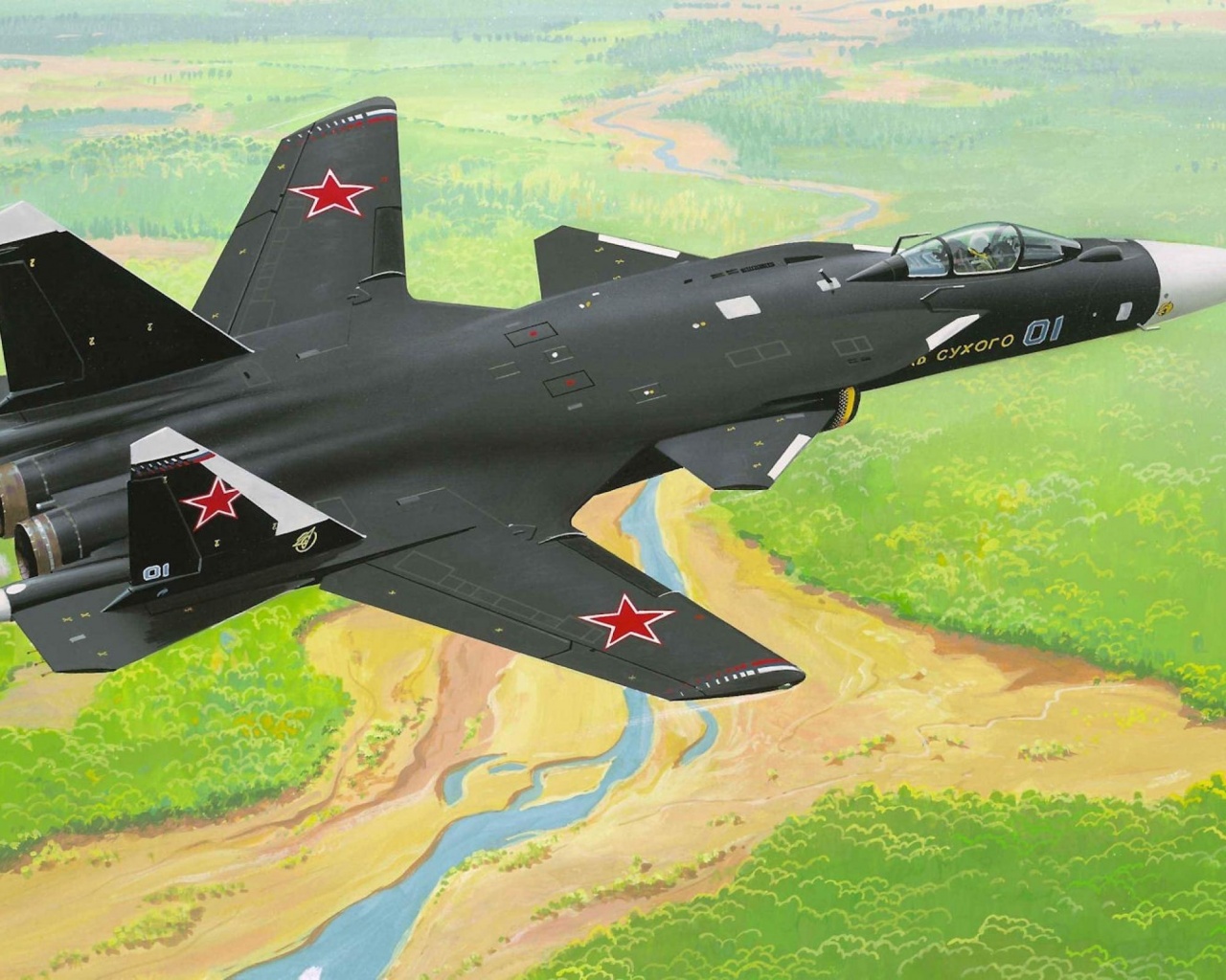 Russian Su-47 Berkut Fighter