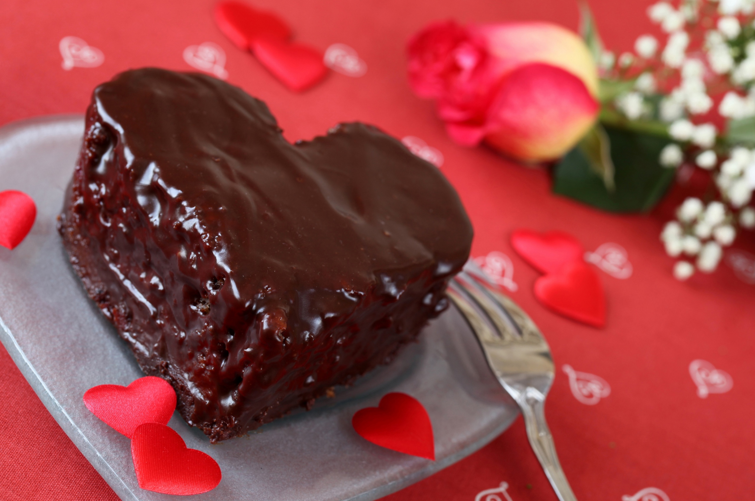 Saint Valentines Day Chocolate Cake