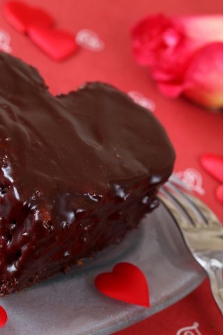 Saint Valentines Day Chocolate Cake