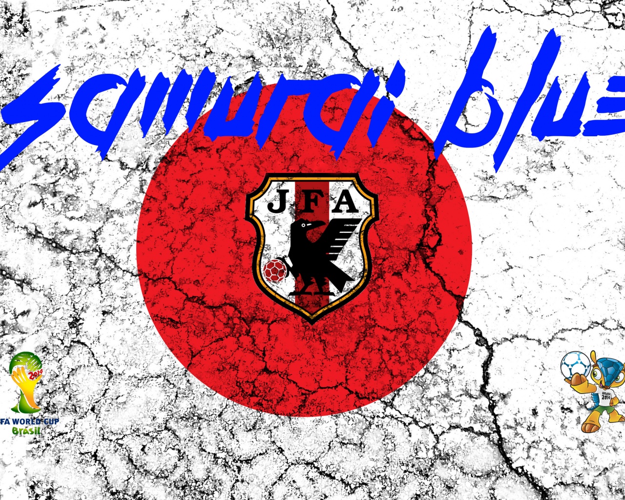 Samurai Blue Japan Football Crest Logo