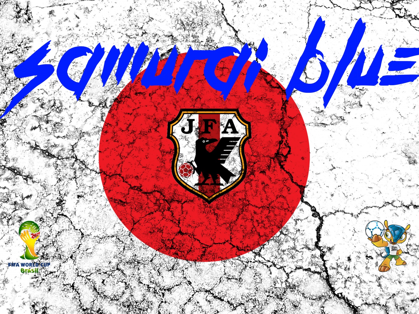 Samurai Blue Japan Football Crest Logo