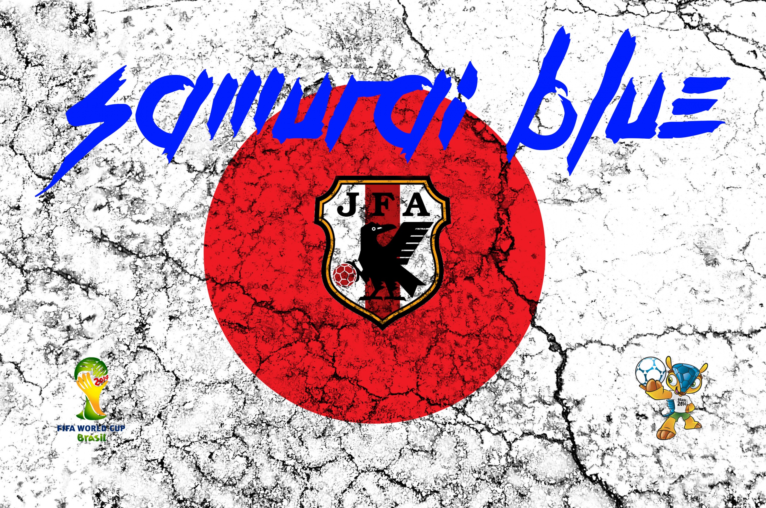 Samurai Blue Japan Football Crest Logo