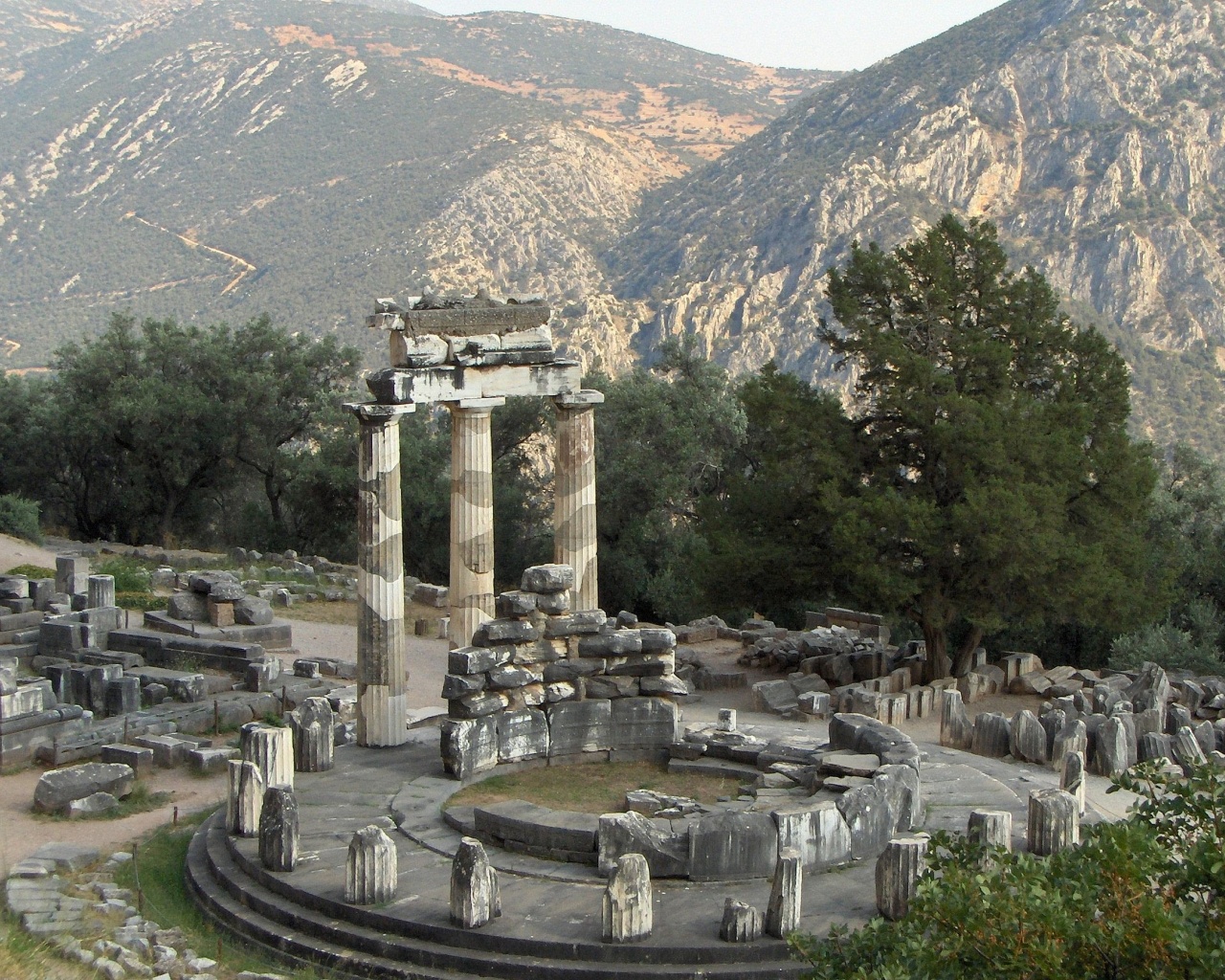 Sanctuary Of Athena Pronaia Delphi Fokida Thessalia Sterea Ellada Greece