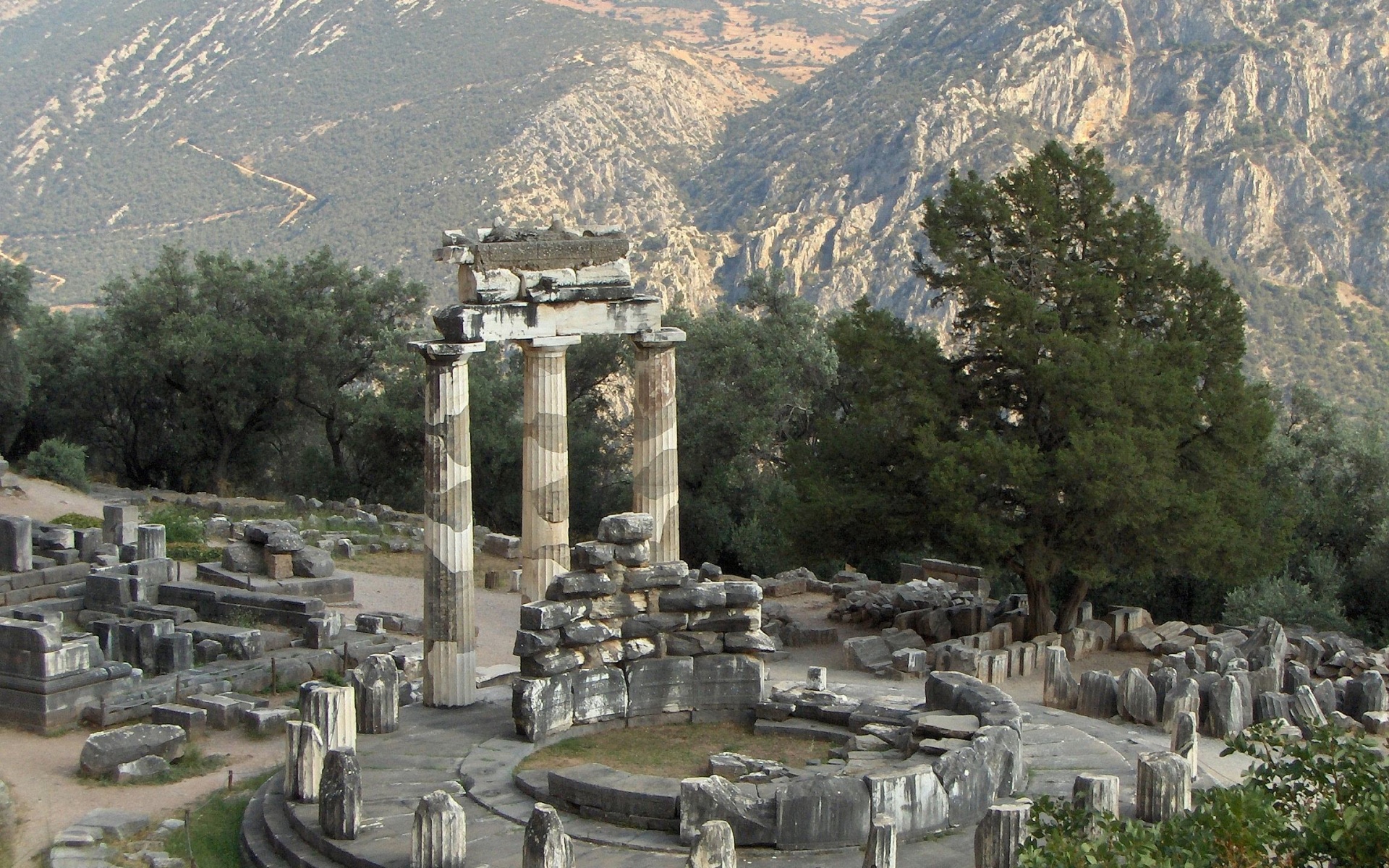 Sanctuary Of Athena Pronaia Delphi Fokida Thessalia Sterea Ellada Greece