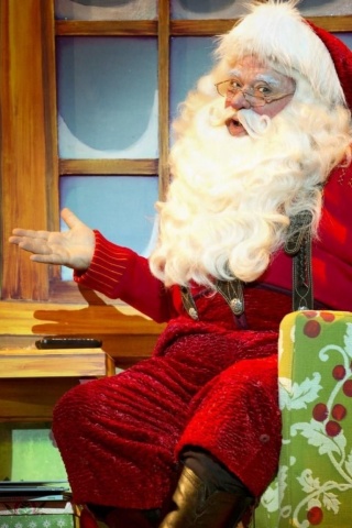 Santa Claus Astonishment Armchair Tv