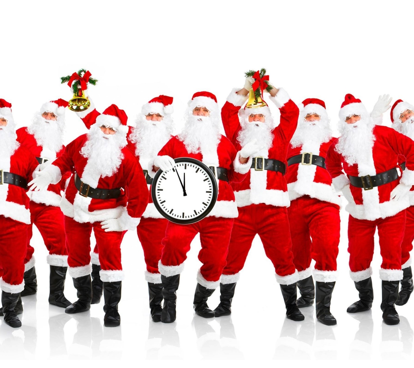 Santa Claus Christmas Clocks Bell