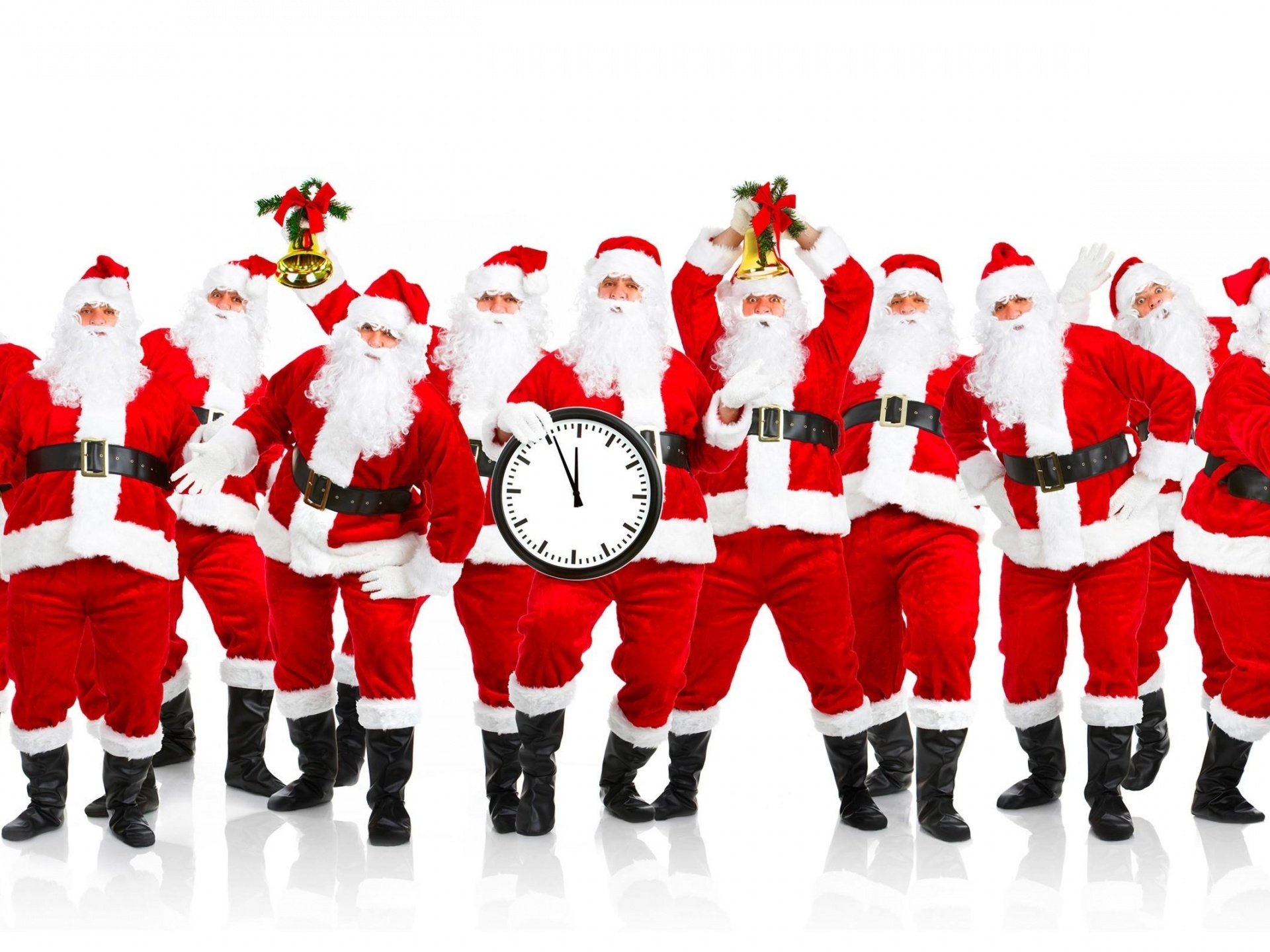 Santa Claus Christmas Clocks Bell