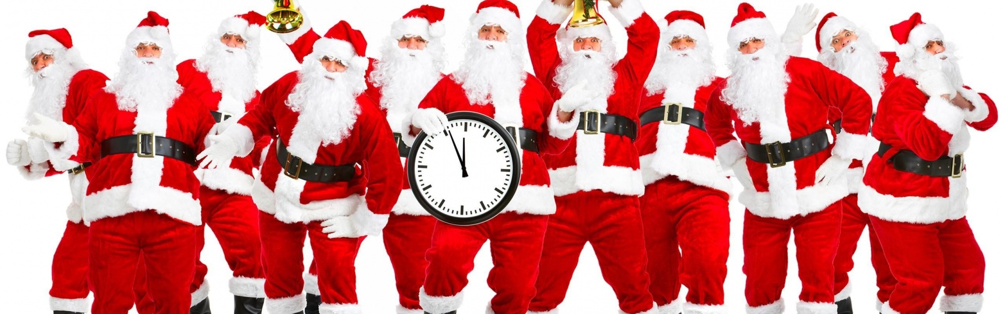 Santa Claus Christmas Clocks Bell