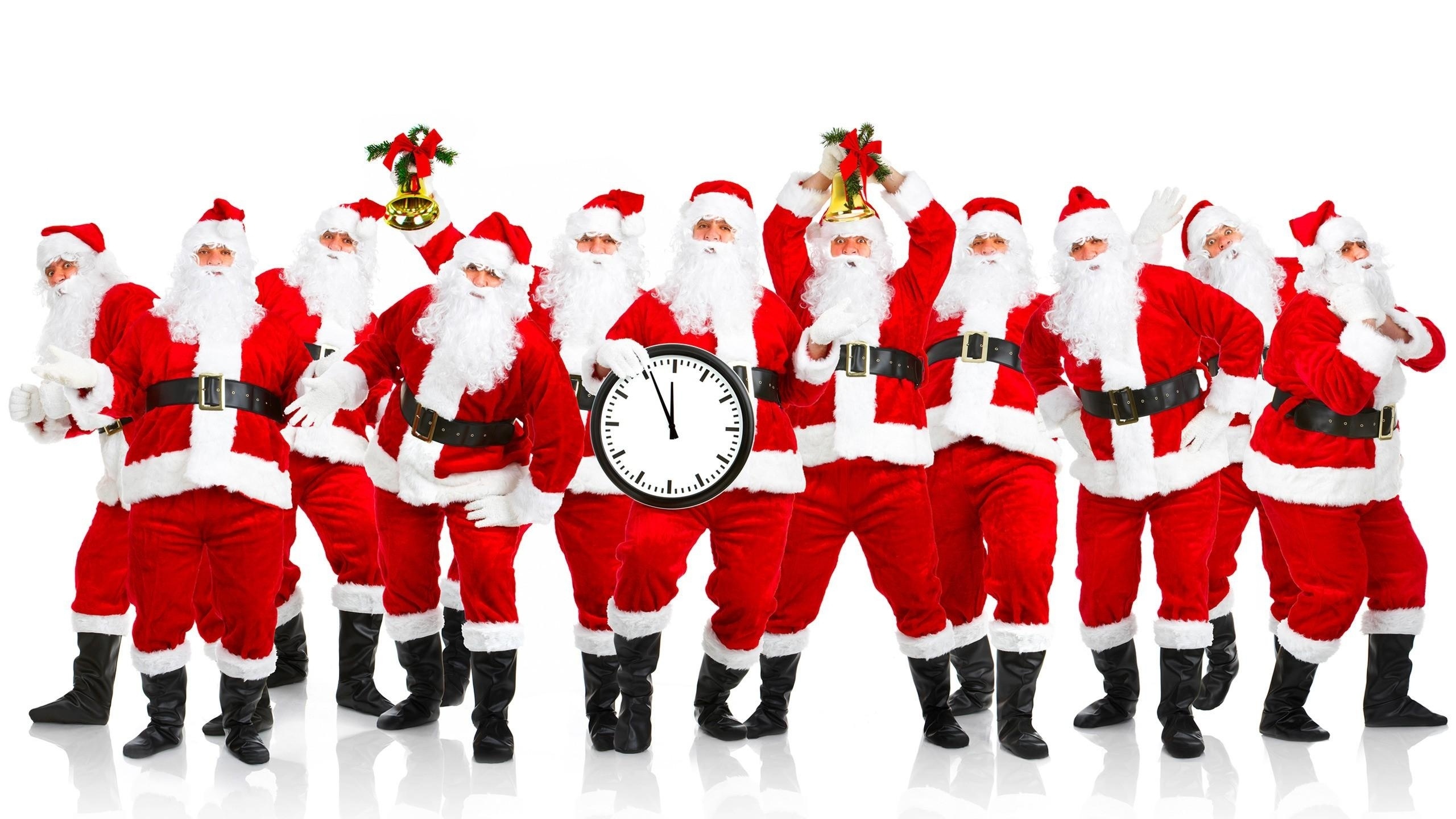 Santa Claus Christmas Clocks Bell