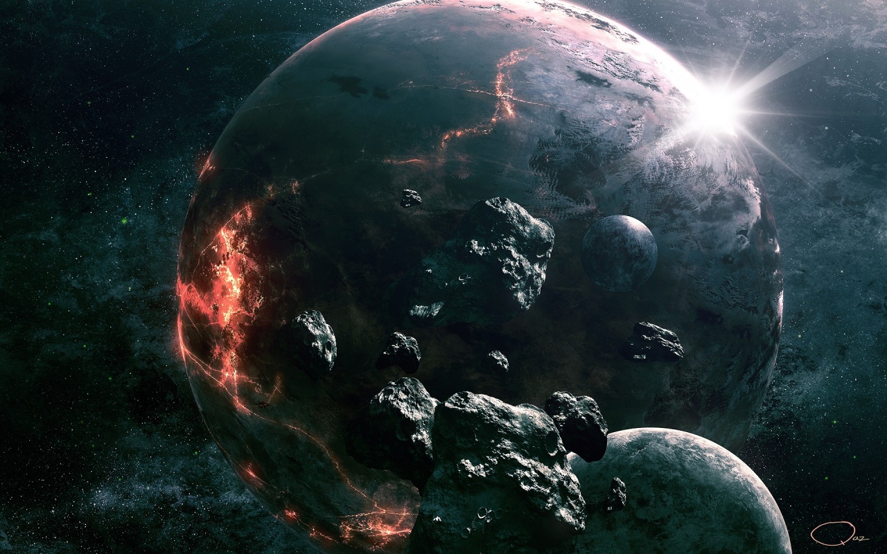 Science Fictional Outer Space Planets Digital Art 2