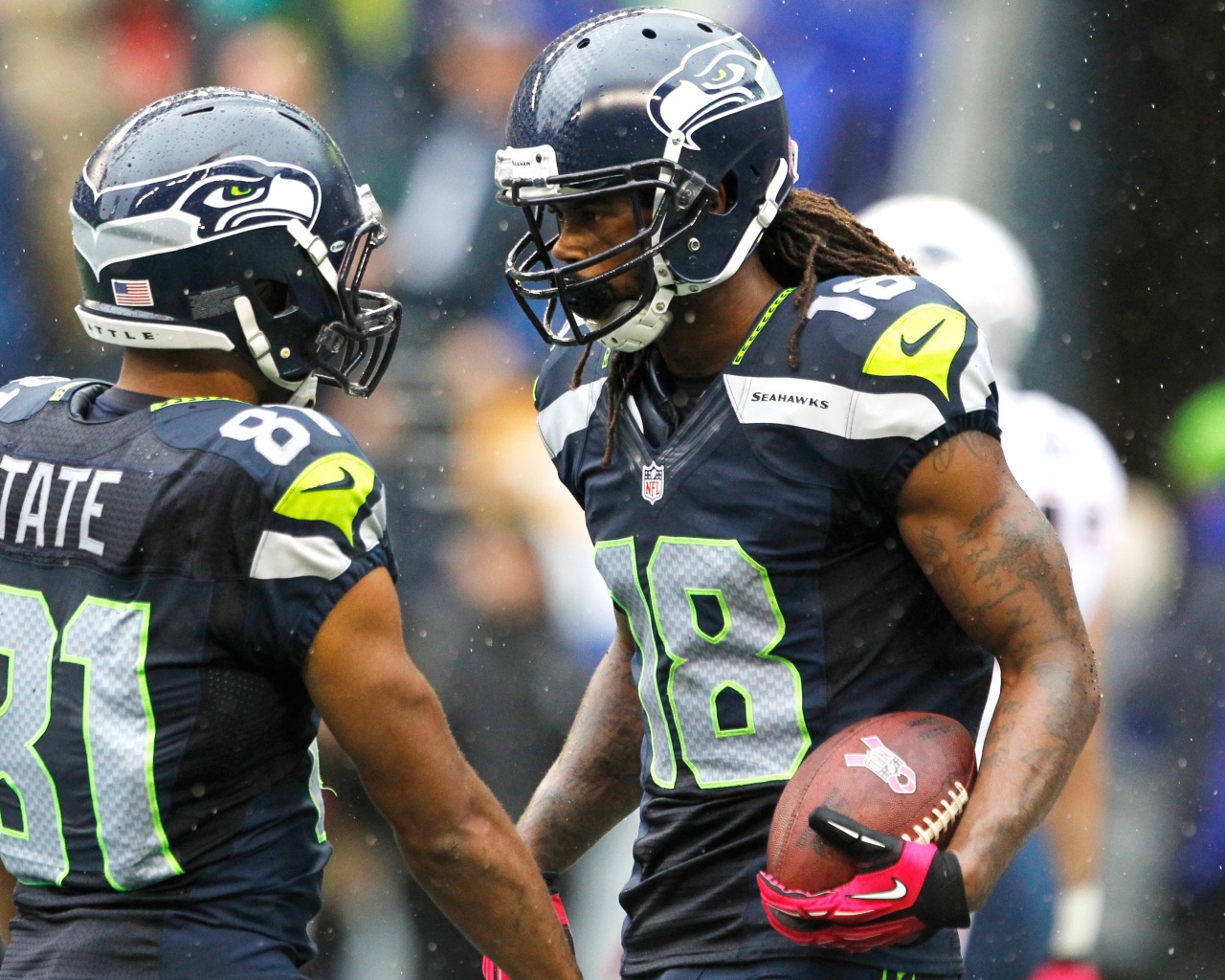 Seahawks-Golden Tate And Sidney Rice