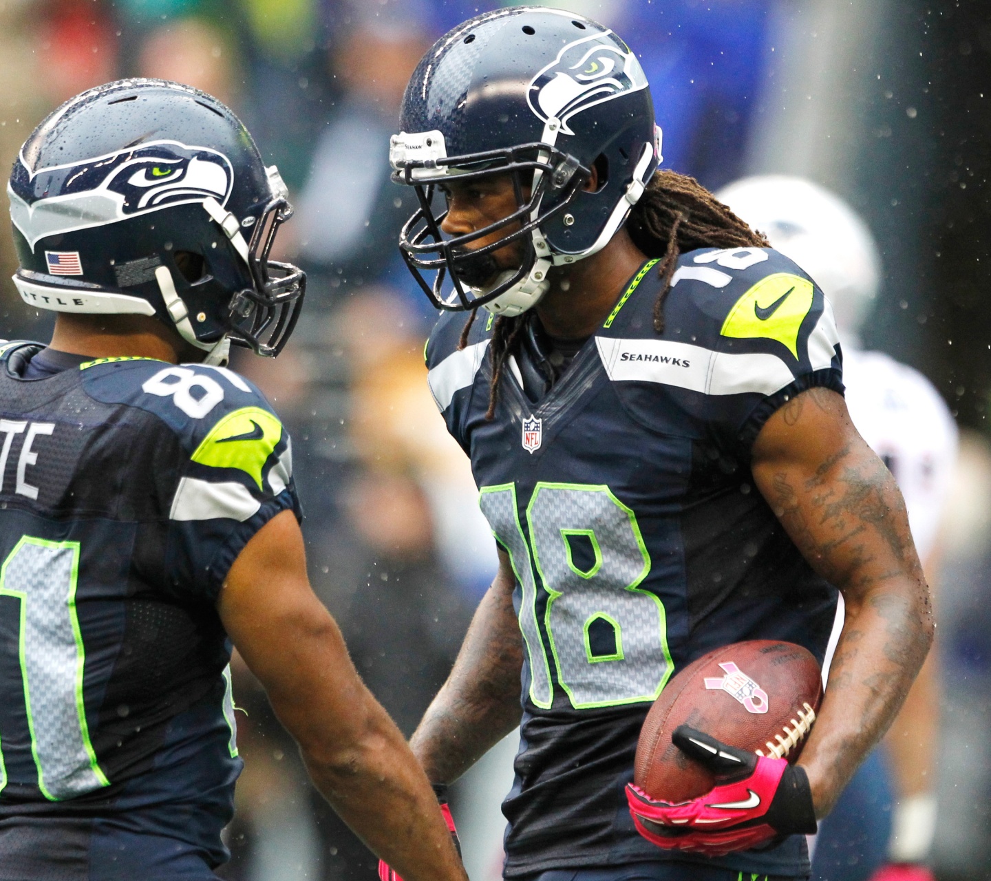 Seahawks-Golden Tate And Sidney Rice