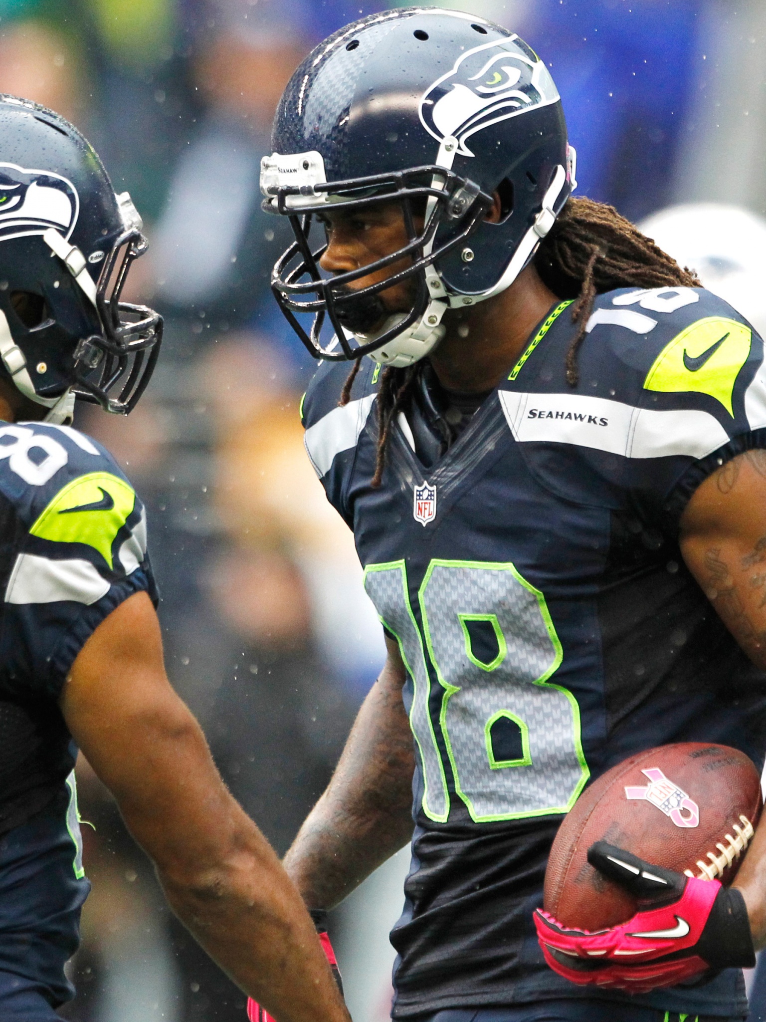 Seahawks-Golden Tate And Sidney Rice