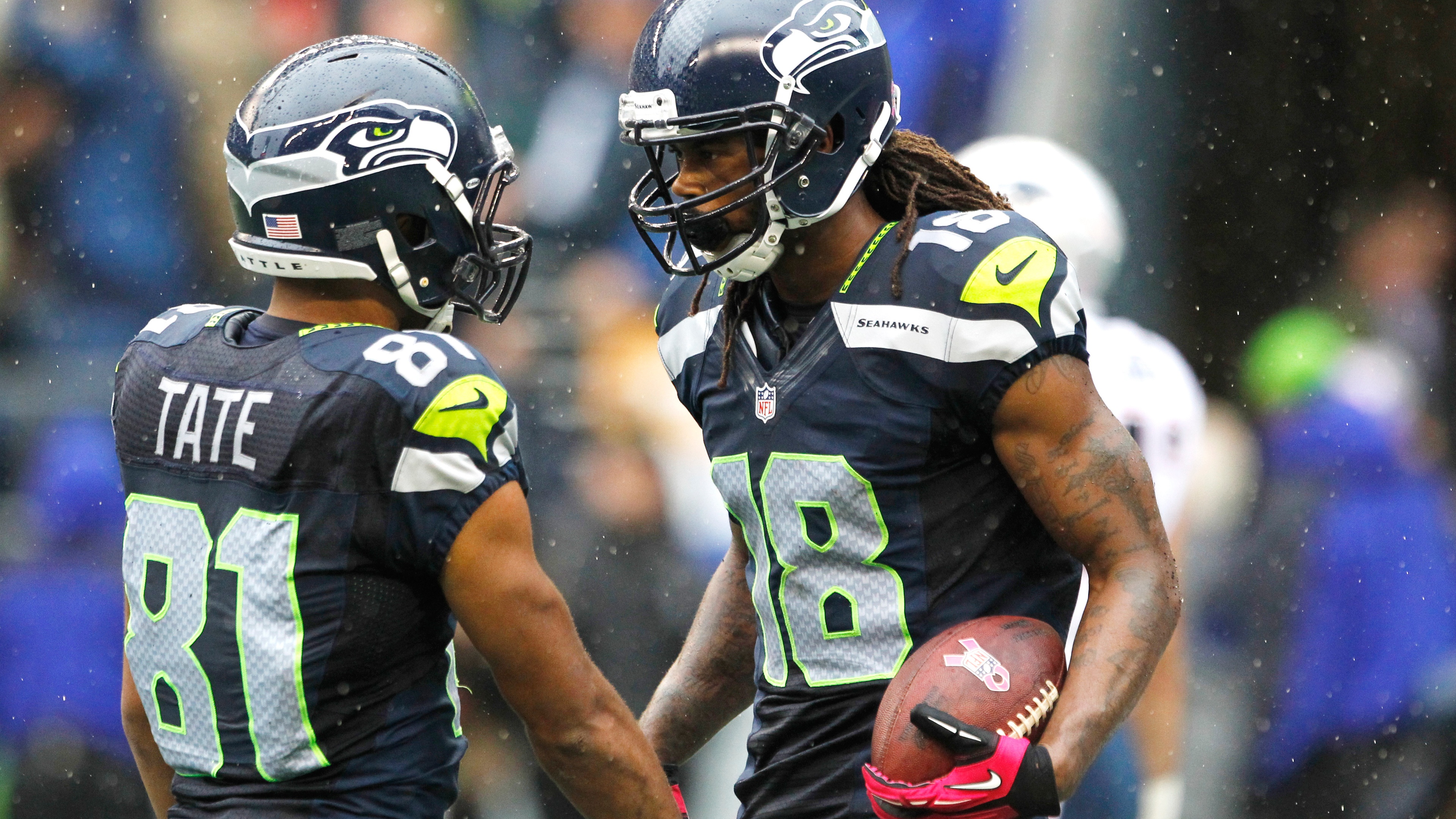 Seahawks-Golden Tate And Sidney Rice