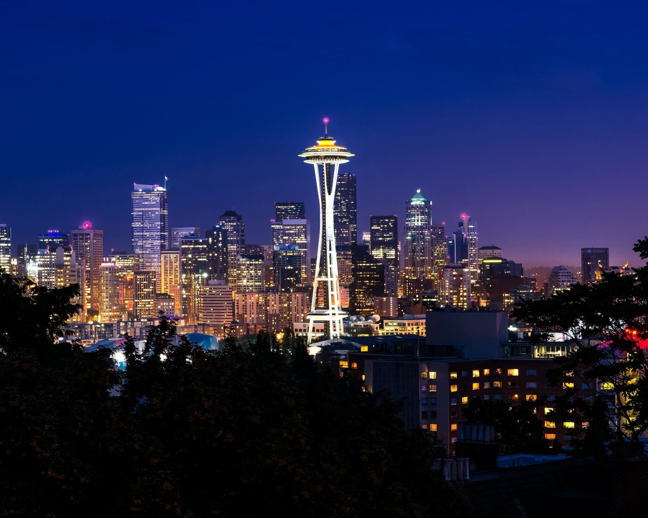 Seattle City In Night