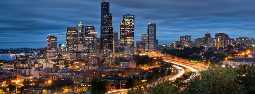 Seattle Skyline At Night