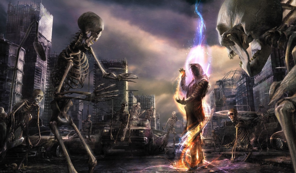 Skeletons Live Bones City Devastation Fantasy1