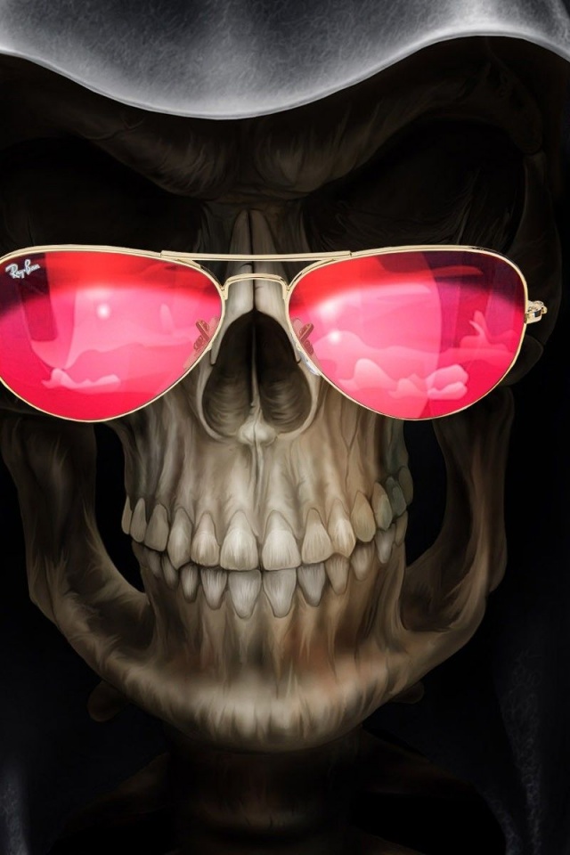 Skulls Eyes Reaper Funny Gothic Sunglasses Smiles