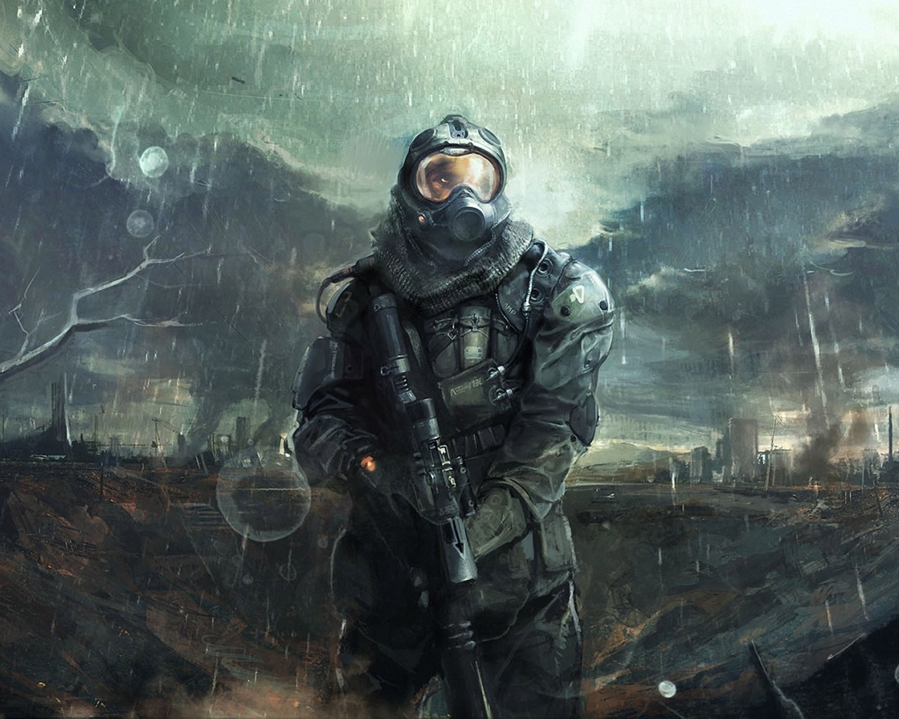 STALKER Men Rain Apocalypse