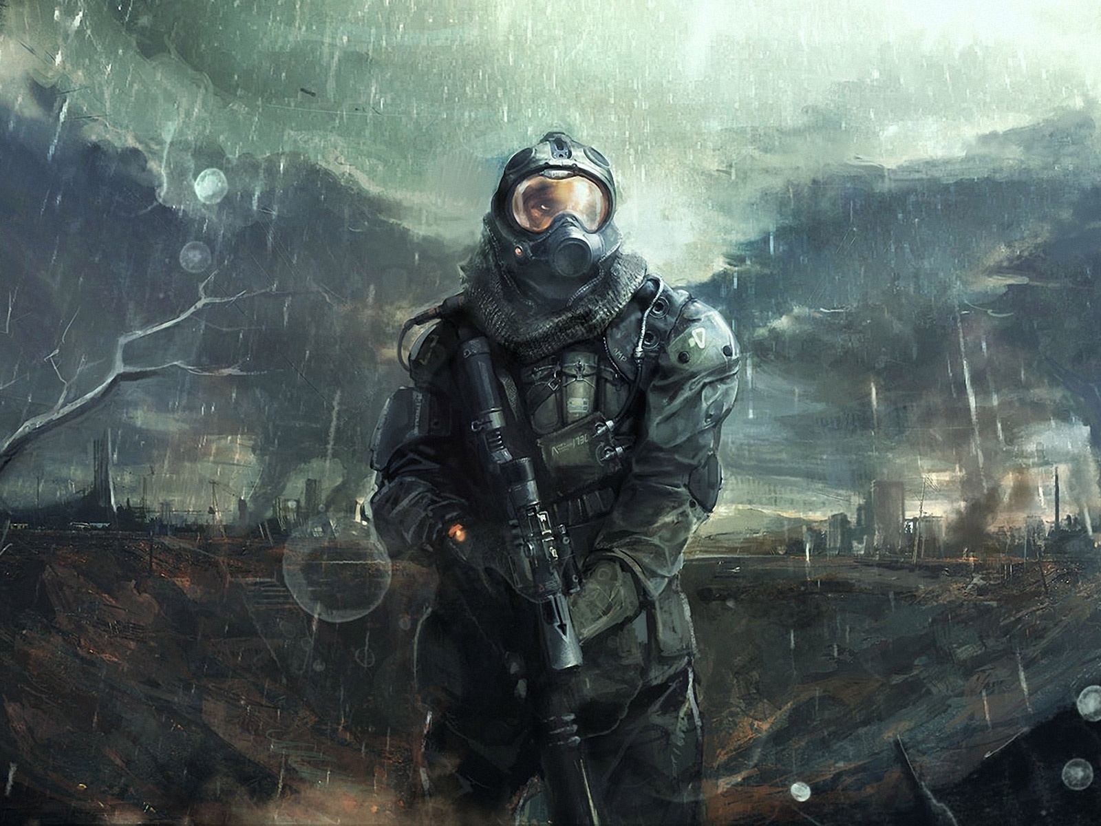 STALKER Men Rain Apocalypse