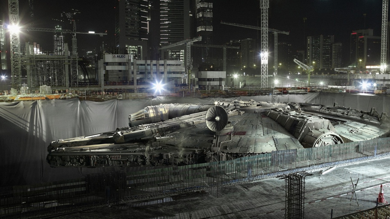 Star Wars Cityscapes Ships Millenium Falcon Constructions