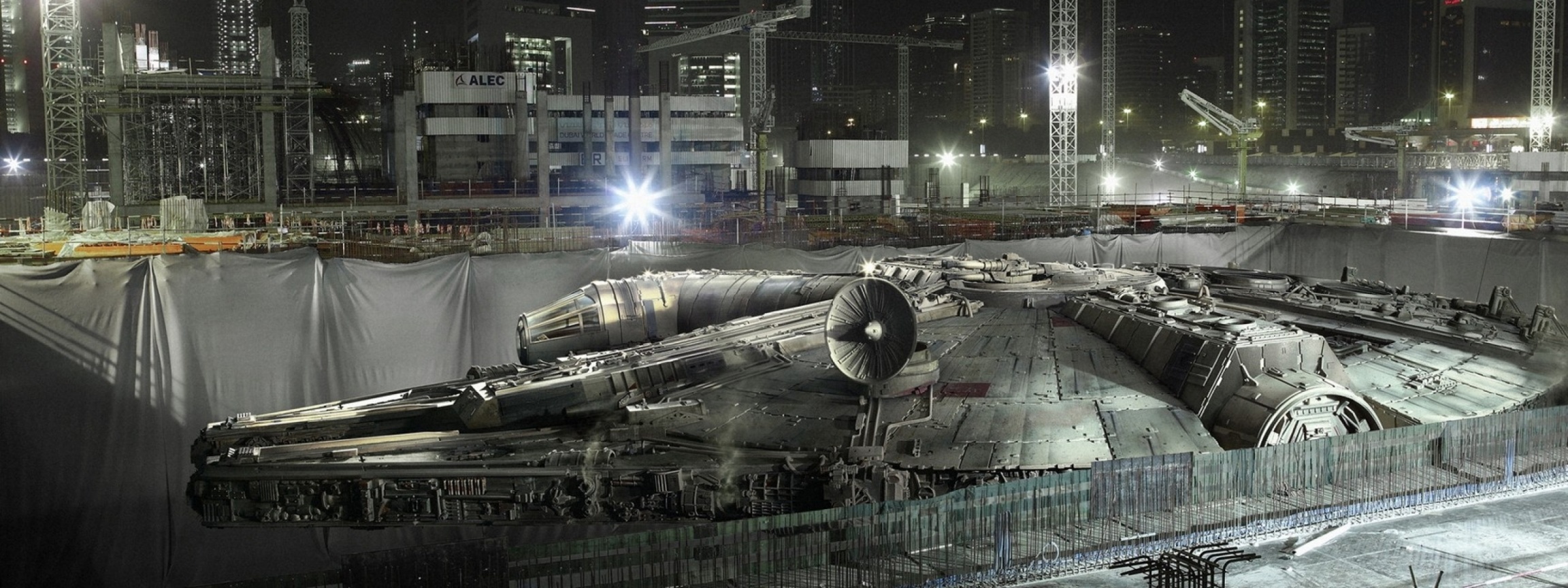 Star Wars Cityscapes Ships Millenium Falcon Constructions