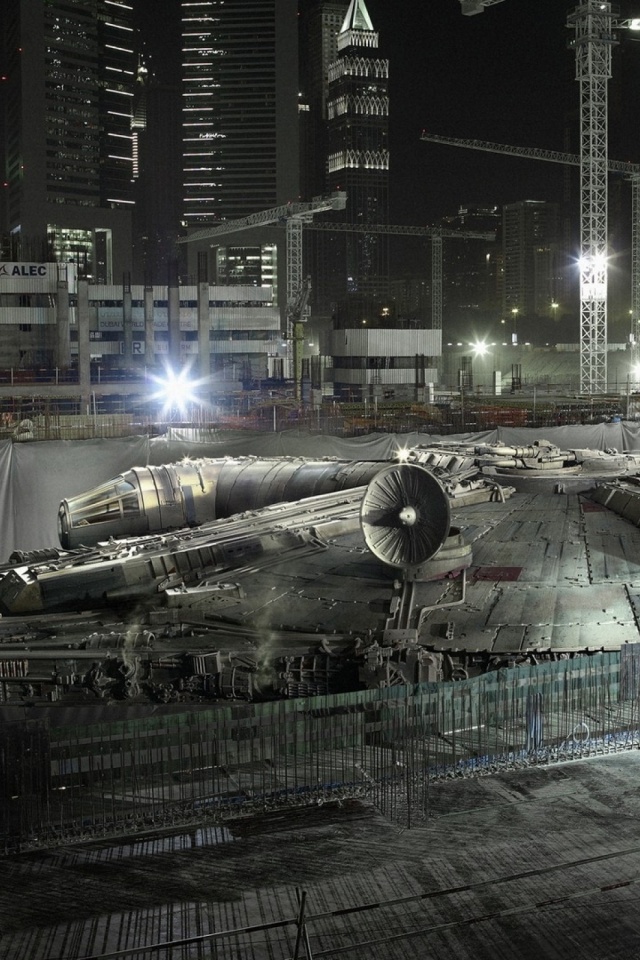 Star Wars Cityscapes Ships Millenium Falcon Constructions