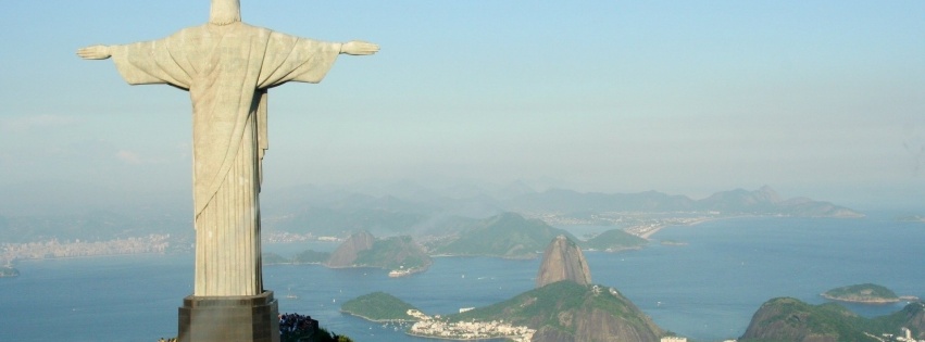 Statue Christ Savior Rio Janeiro Cristo Redentor City Landscape