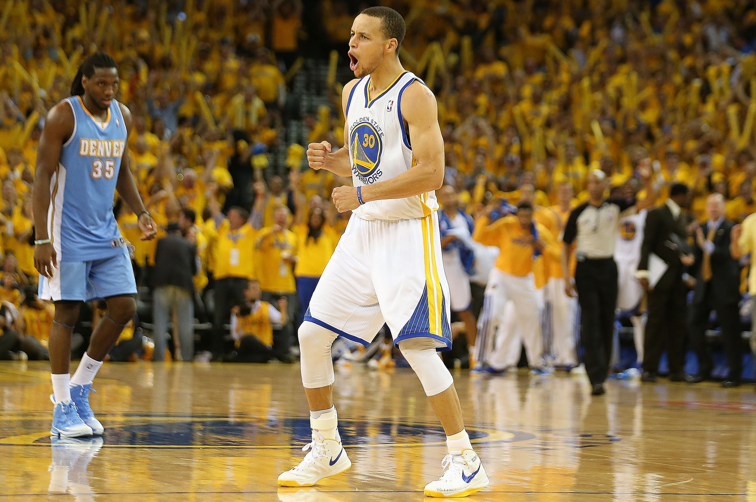 Stephen Curry Celebrates Victory