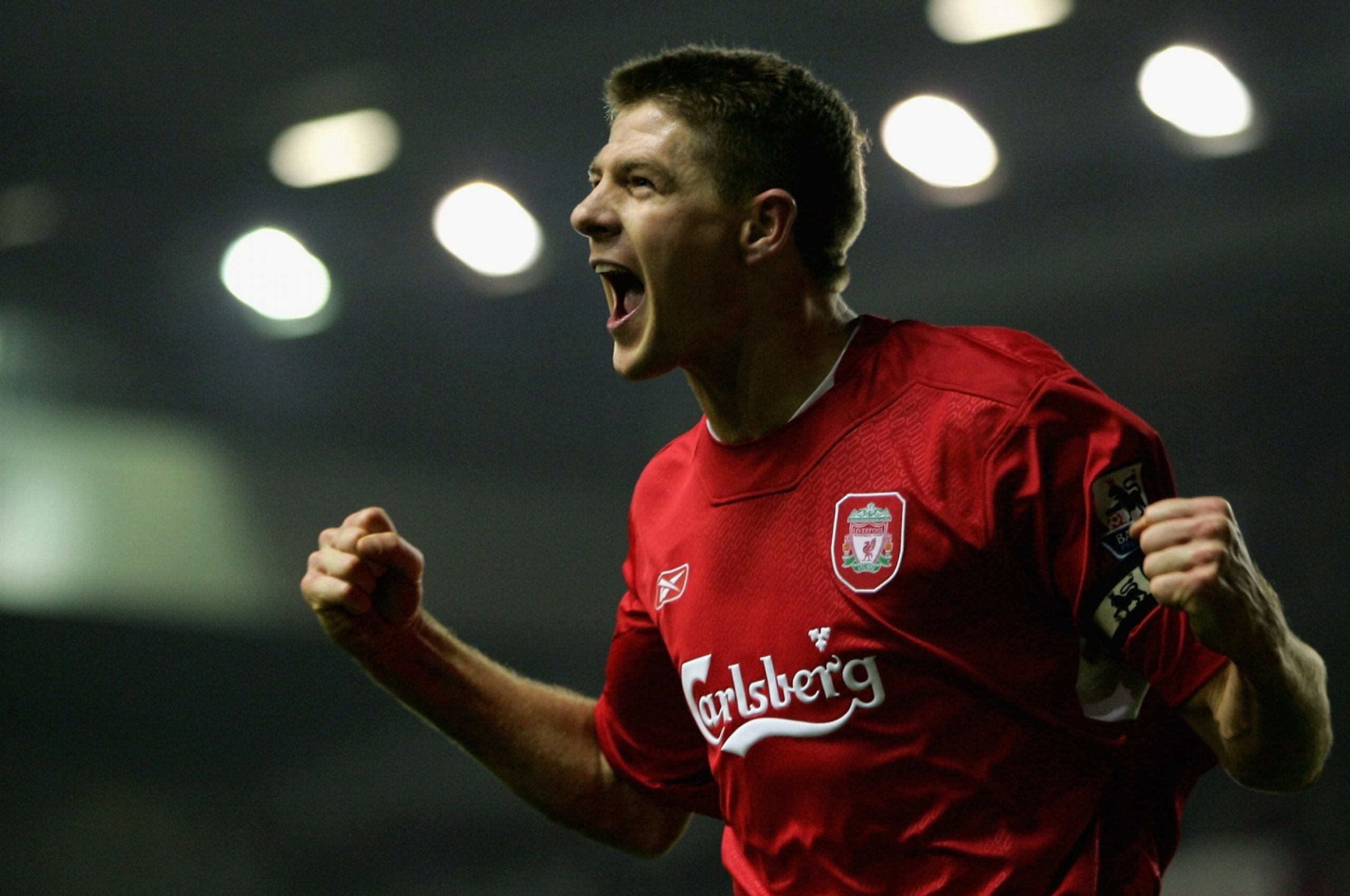 Steven Gerrard Celebrates Victory