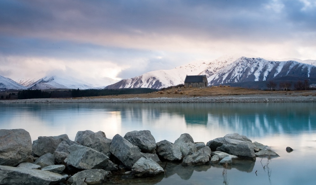 Sunrise Over Cold Lake Tekapo