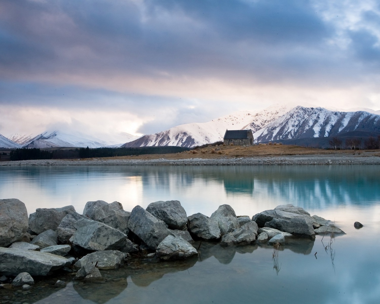 Sunrise Over Cold Lake Tekapo