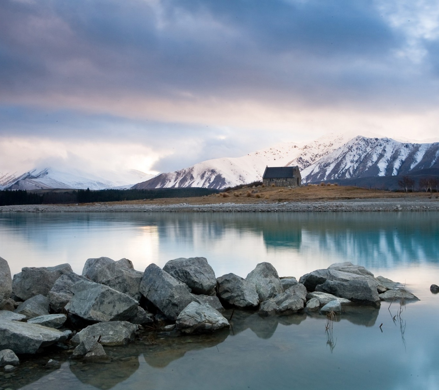 Sunrise Over Cold Lake Tekapo