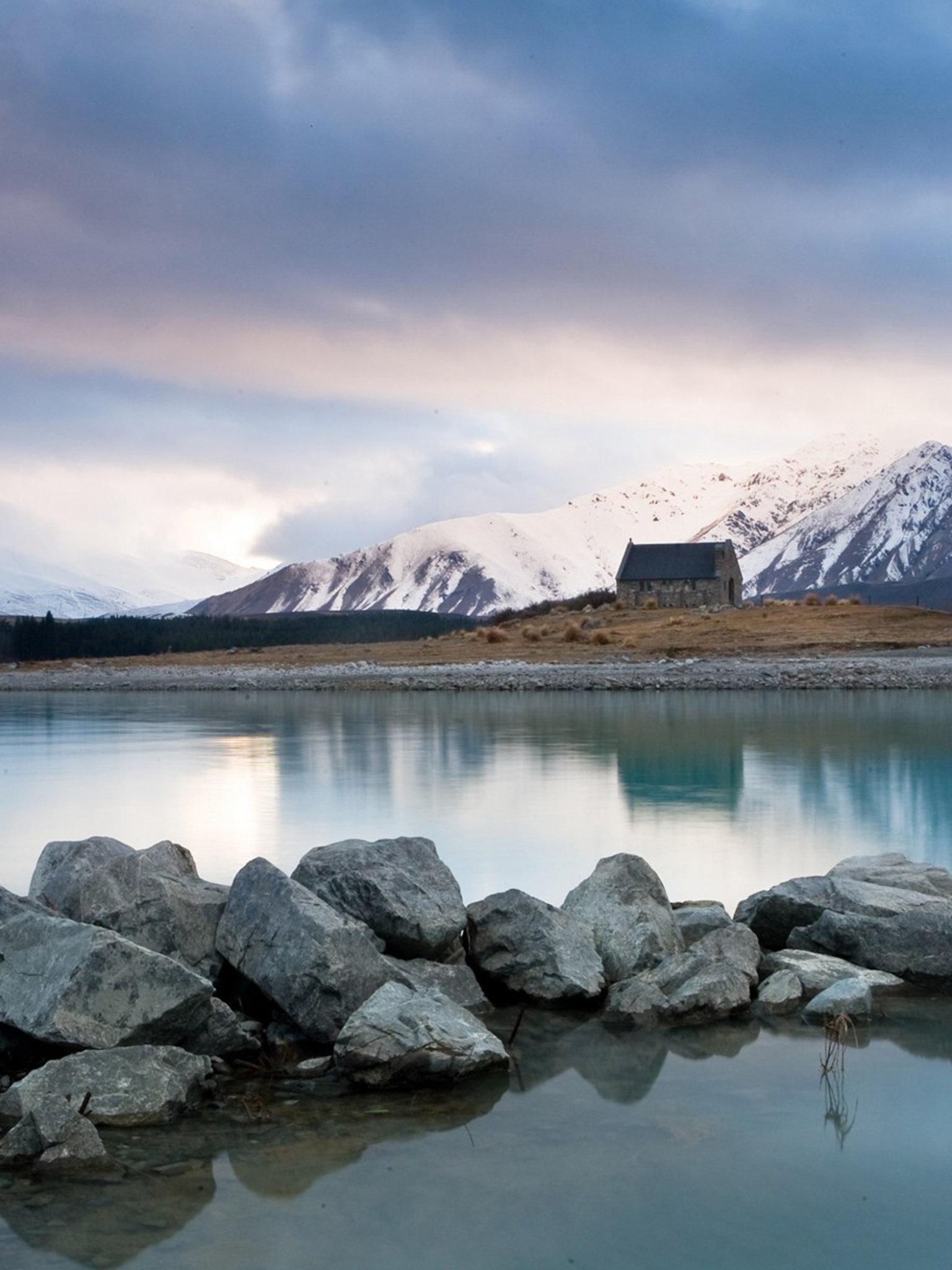 Sunrise Over Cold Lake Tekapo